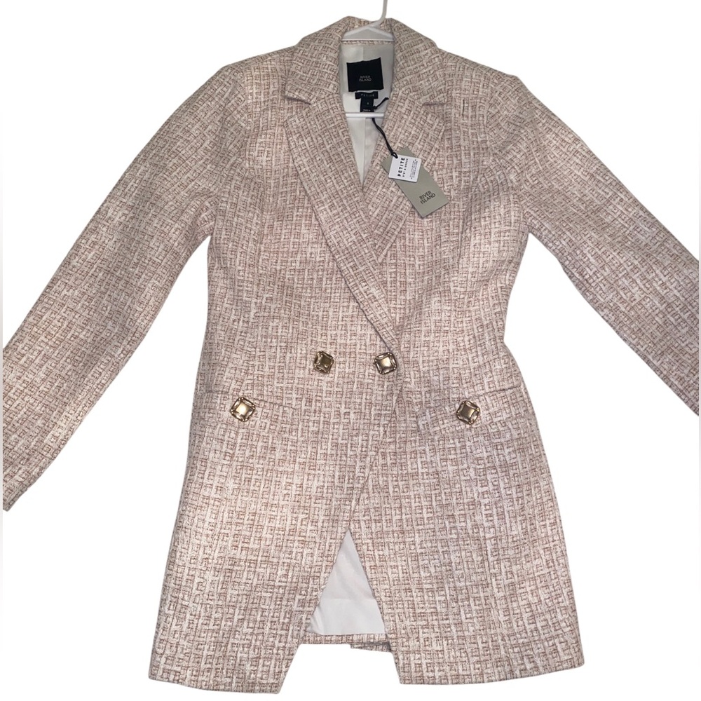 River Island Cream Boucle Blazer NWT Sz 2